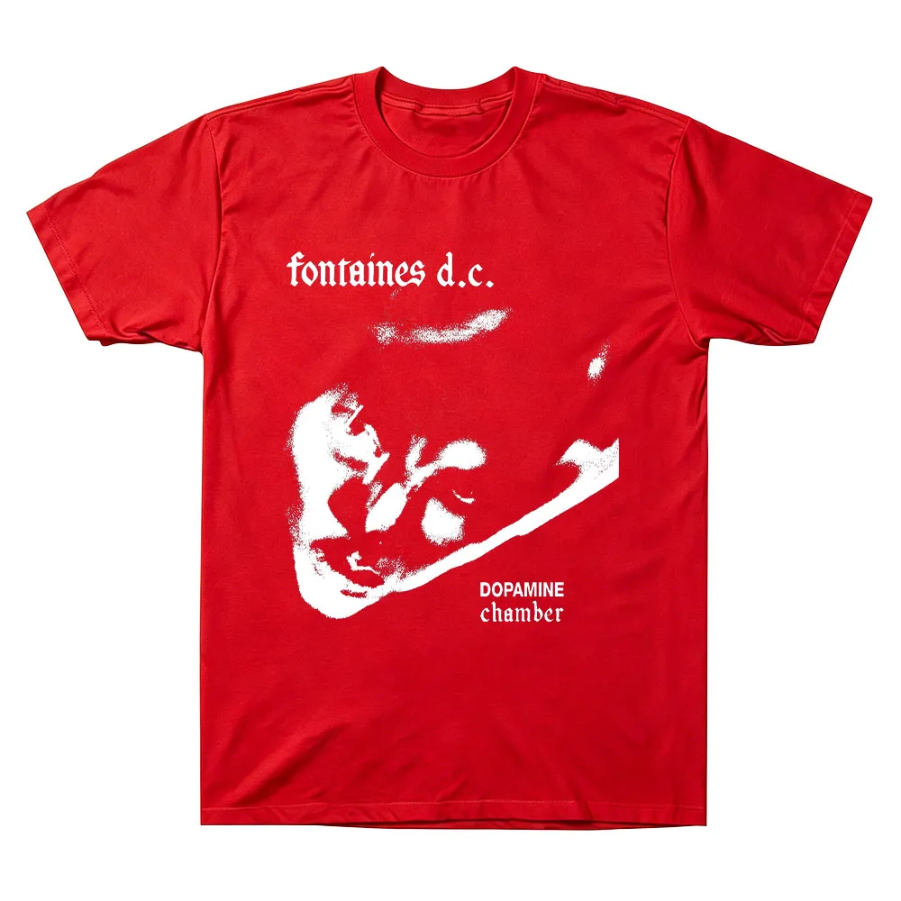 Fontaines D.C. Dopamine Chamber Monochrome T-Shirt Fontaines D.C. T-shirt — red, front view