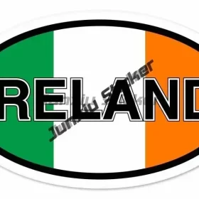 Application example: Ireland oval sticker on laptop lid