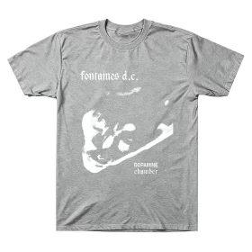 Fontaines D.C. Dopamine Chamber Monochrome T-Shirt Fontaines D.C. T-shirt — grey, front view