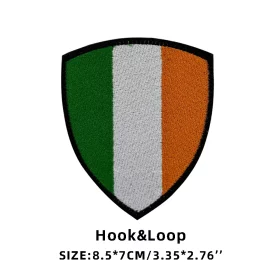 PVC Irish flag patch front view