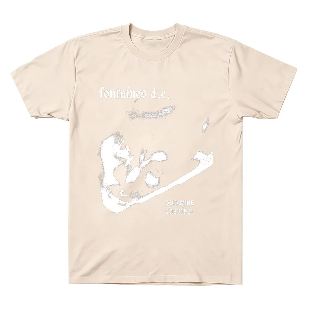 Fontaines D.C. Dopamine Chamber Monochrome T-Shirt Fontaines D.C. T-shirt — sand, front view
