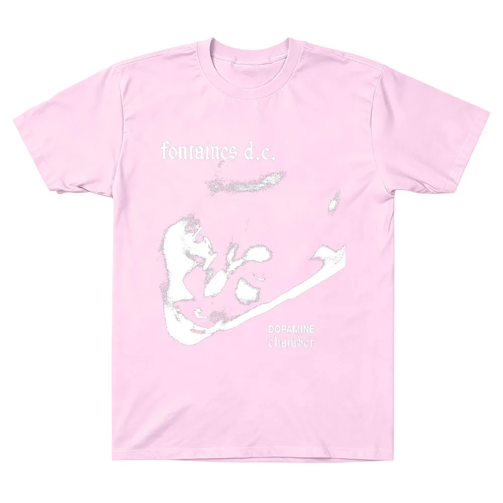 Fontaines D.C. Dopamine Chamber Monochrome T-Shirt Fontaines D.C. T-shirt — pink, front view