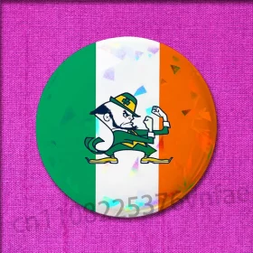 Irish Heritage Flag Pin Badge Selection of badge sizes laid out
