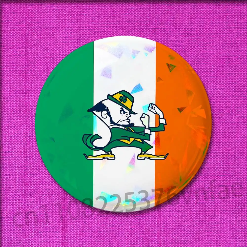 Irish Heritage Flag Pin Badge Selection of badge sizes laid out