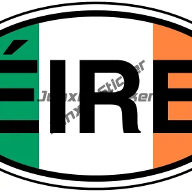 Variety of Ireland design variants for vinyl flag stickers