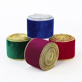 Ribbon used to tie a gift bow