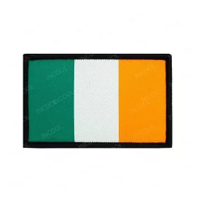 Reflective Irish flag patch close-up